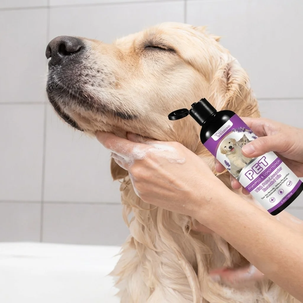 Pet Dog Cat Shampoo Conditioner Lavender Essential Oils Tear Free Deep Cleaning Deodorizing 1005012559384448