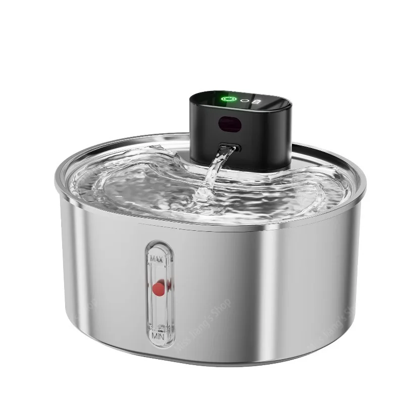 Smart Pet Water Fountain Wireless Stainless Steel Cat Dog Water Dispenser Automatic Flowing 1005012560682012