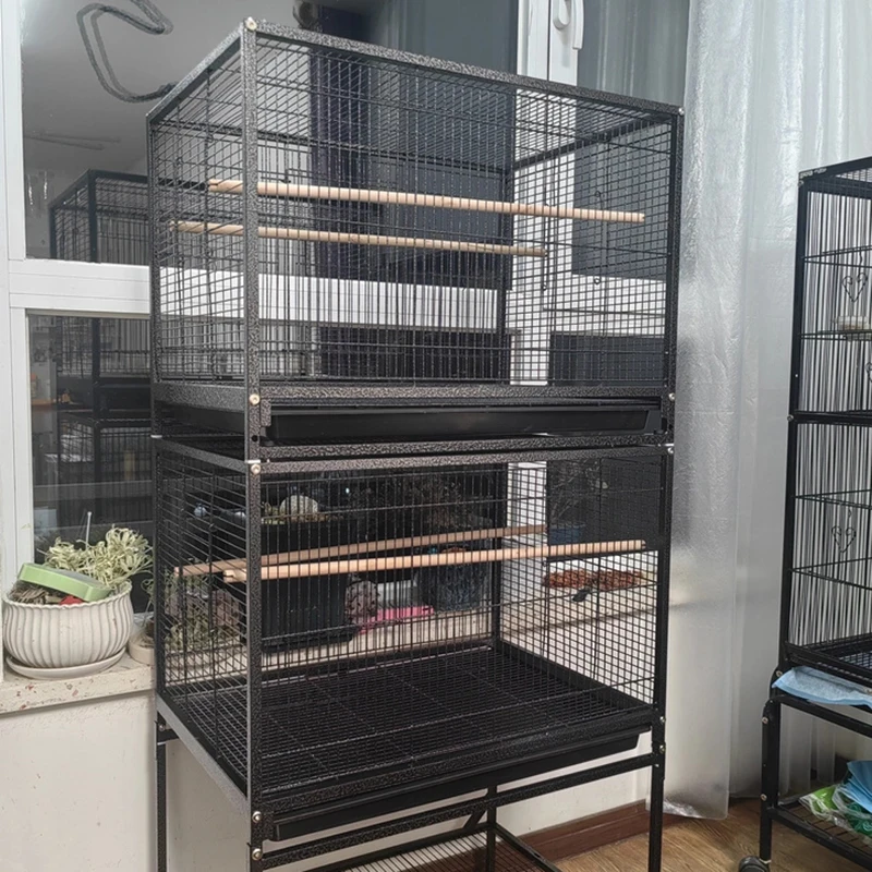 Wrought Iron Bird Cages Indoor Vertical Grid Aviary Multi Layer Parrot Nest Large Capacity 1005012562653359