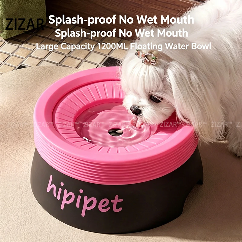 Pet Dog Bowls Floating Not Wetting Mouth Cat Bowl No Spill Drinking Water Feeder Plastic Portable 1005012564059478