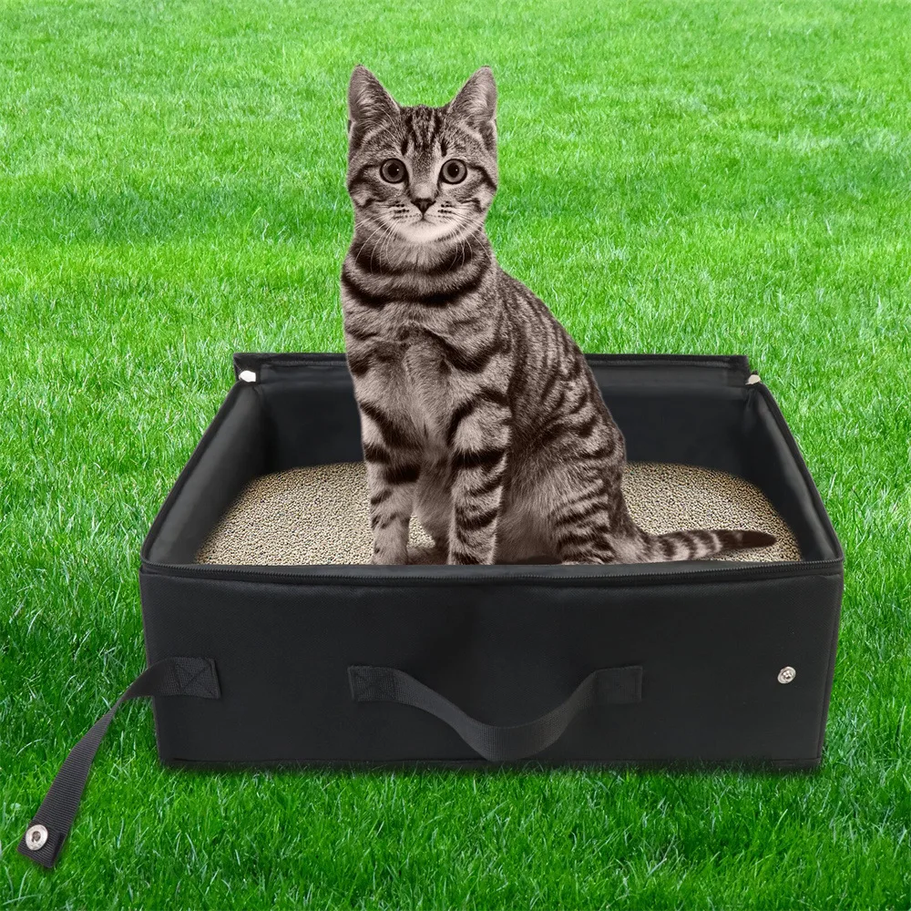 Outdoor Foldable Cat Litter Box Portable Folding Travel Pet Dog Toilet Tray Folding Cat 1005012567518018