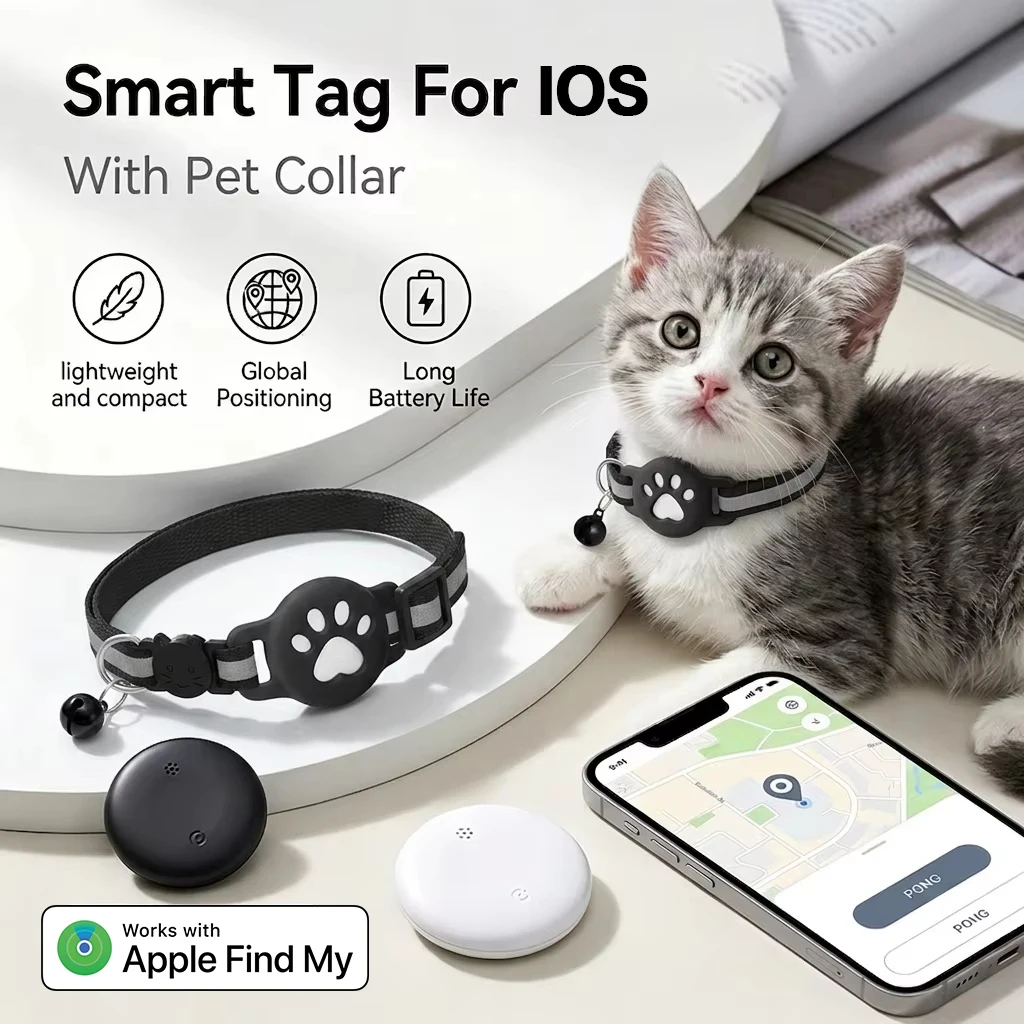 Smart GPS Tracker Tag Works for Apple Find My Anti-Lost Pet Cat Collar Key Finder Wallet Luggage 1005012570511718