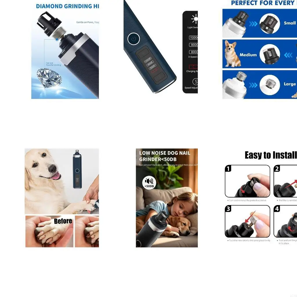 Pet Grooming File Tool with 3 Level Selection, USB Cable Device 1005012571368873