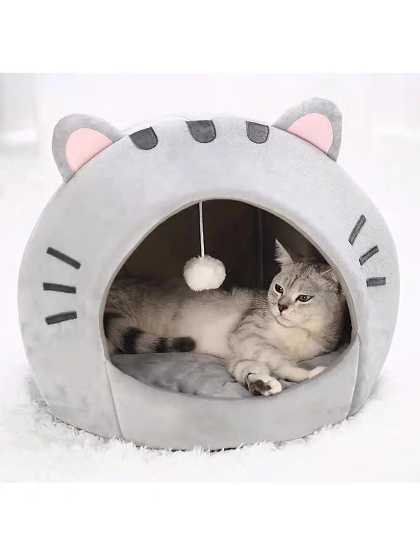 Cute and Soft Cat Bed, Comfortable Cat House, Breathable Cat Sleeping Basket 1005012571727047