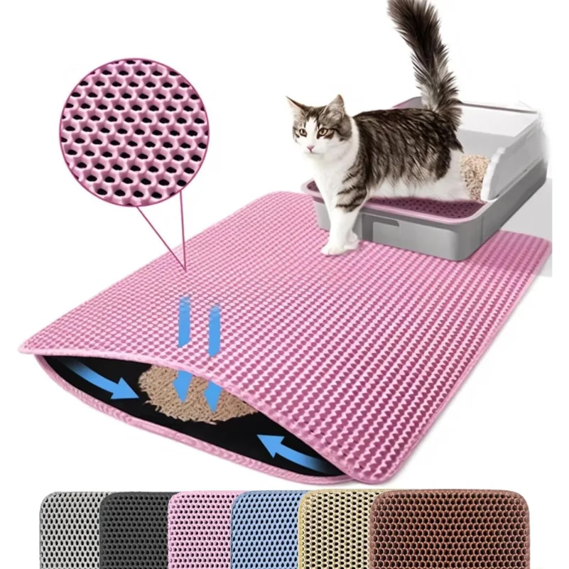 Cat Litter Mat Double Layer Pet Non Slip Big Box Filter Matwear Resistant Waterproof Anti-Slip 1005012574471599