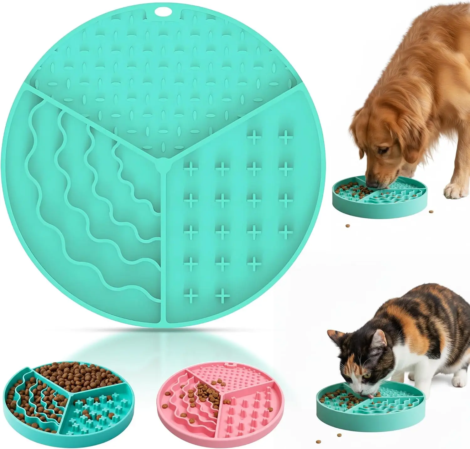 Slow Feeder Puzzle Bowl for Cats & Dogs – Interactive Dog Puzzle Feeder 1005012577099351