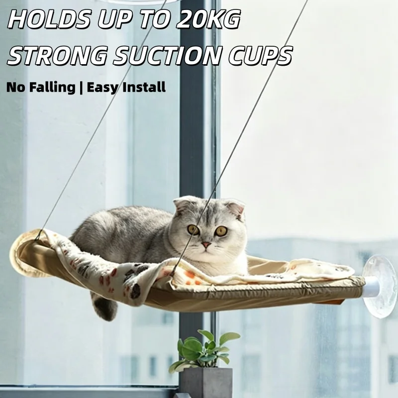 Cat Window Hammock with Strong Suction Cups 20kg Bearing Perch Space Saving No Drilling 1005012578640153
