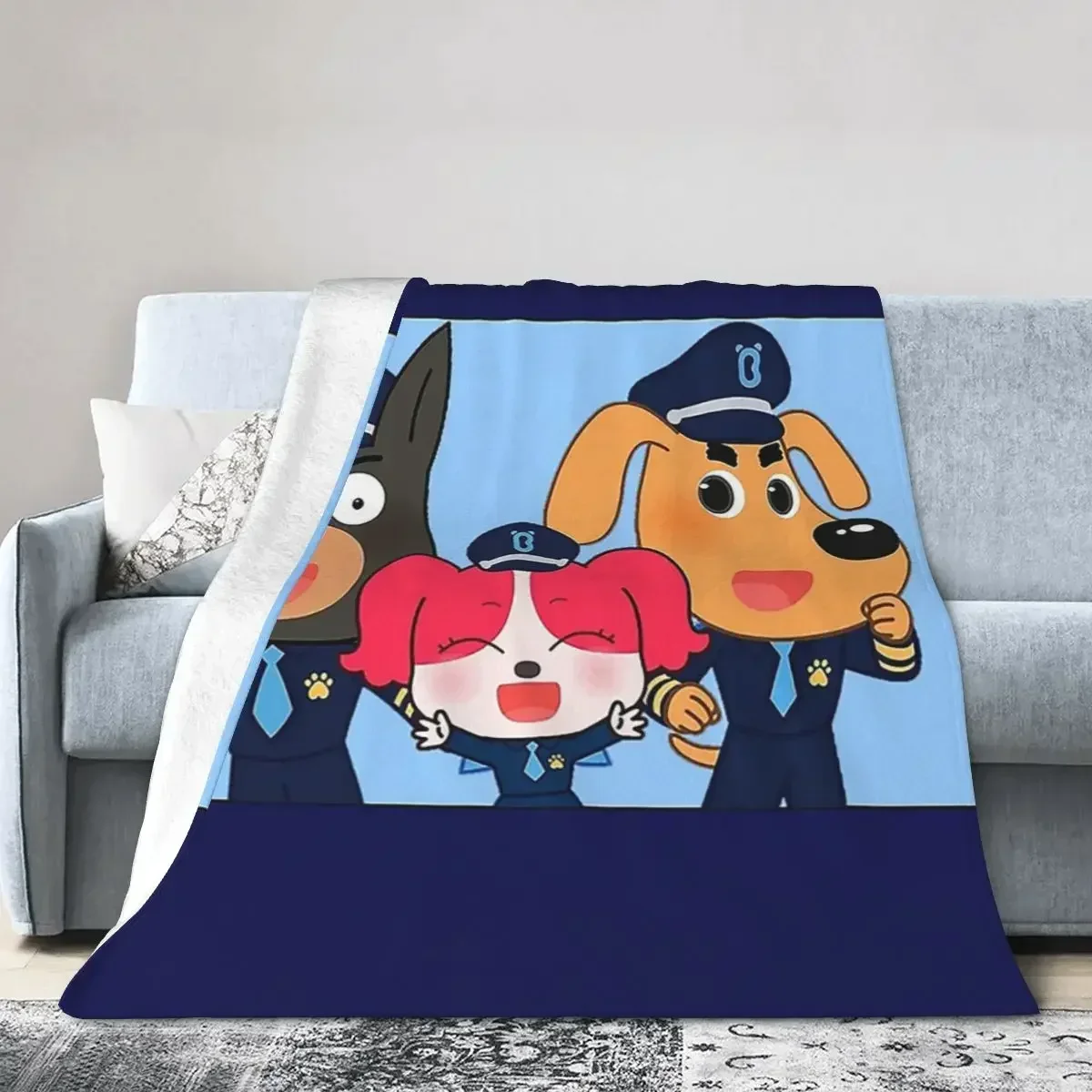 Sheriff Labrador Blanket Soft Warm Flannel Throw Blanket Plush for Bed Living Room Picnic Travel 1005012582472051