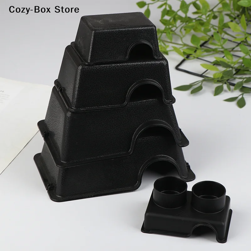 Reptile Hide Box Small Animal Hideaway Reptile Enclosure Black Ventilation Hiding Cave for Gecko 1005012591608067