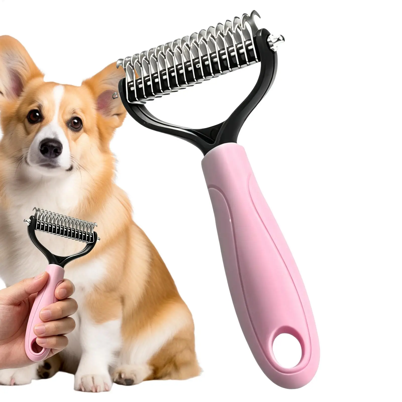 Pet Deshedding Brush Pets Comb Self Cleaning Hair Remover Grooming Tool for Dog and Cats De-Matting 1005012591940414