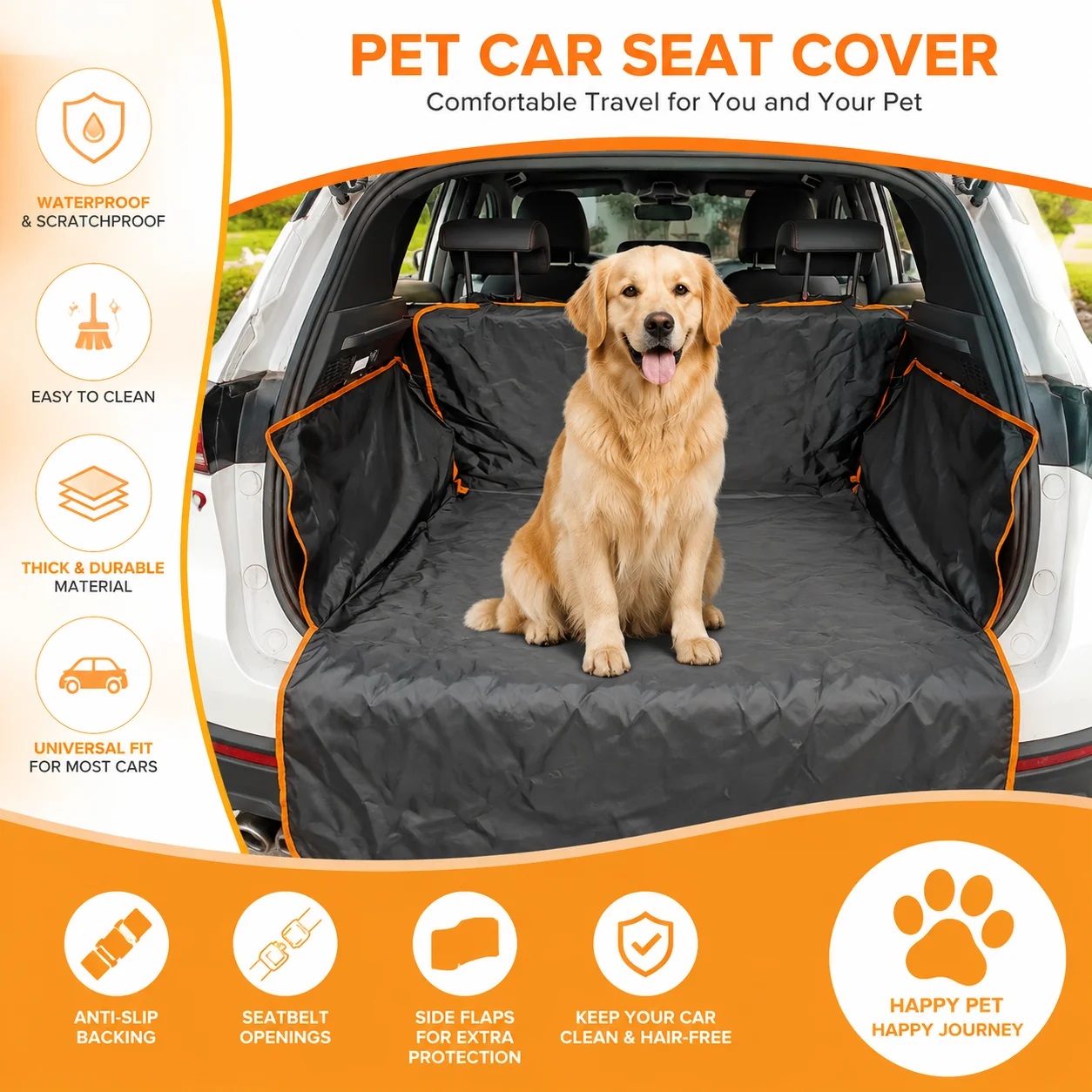 Car Trunk Mat All Seasons Pet Friendly Car Seat Cover Dog Mat for Medium and Large Dogs 1005012592452764