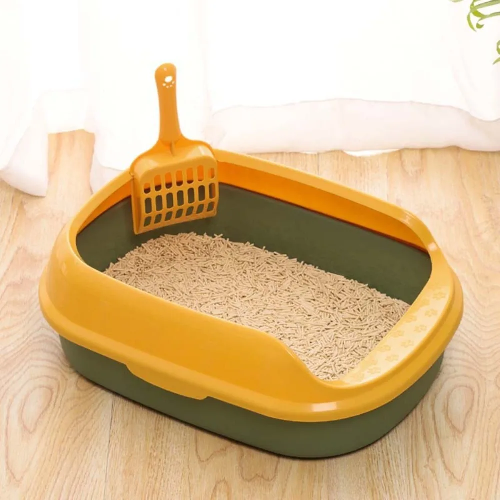 Small Semi-Enclosed Cat Litter Box Household Cat Topper Anti Spill Litter Pan Indoor Kitten Waste 1005012593284715
