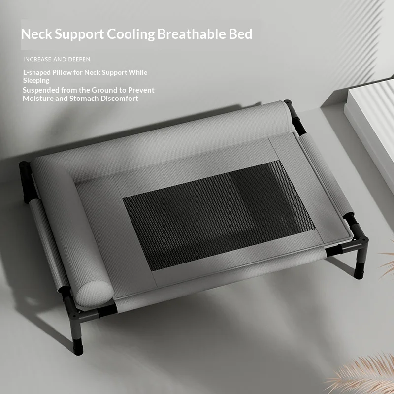 Dog Bed Outdoor Indoor Summer Winter All Season Dog Cat Bed Elevated Dog Bed Cooling Mesh 1005012594100076