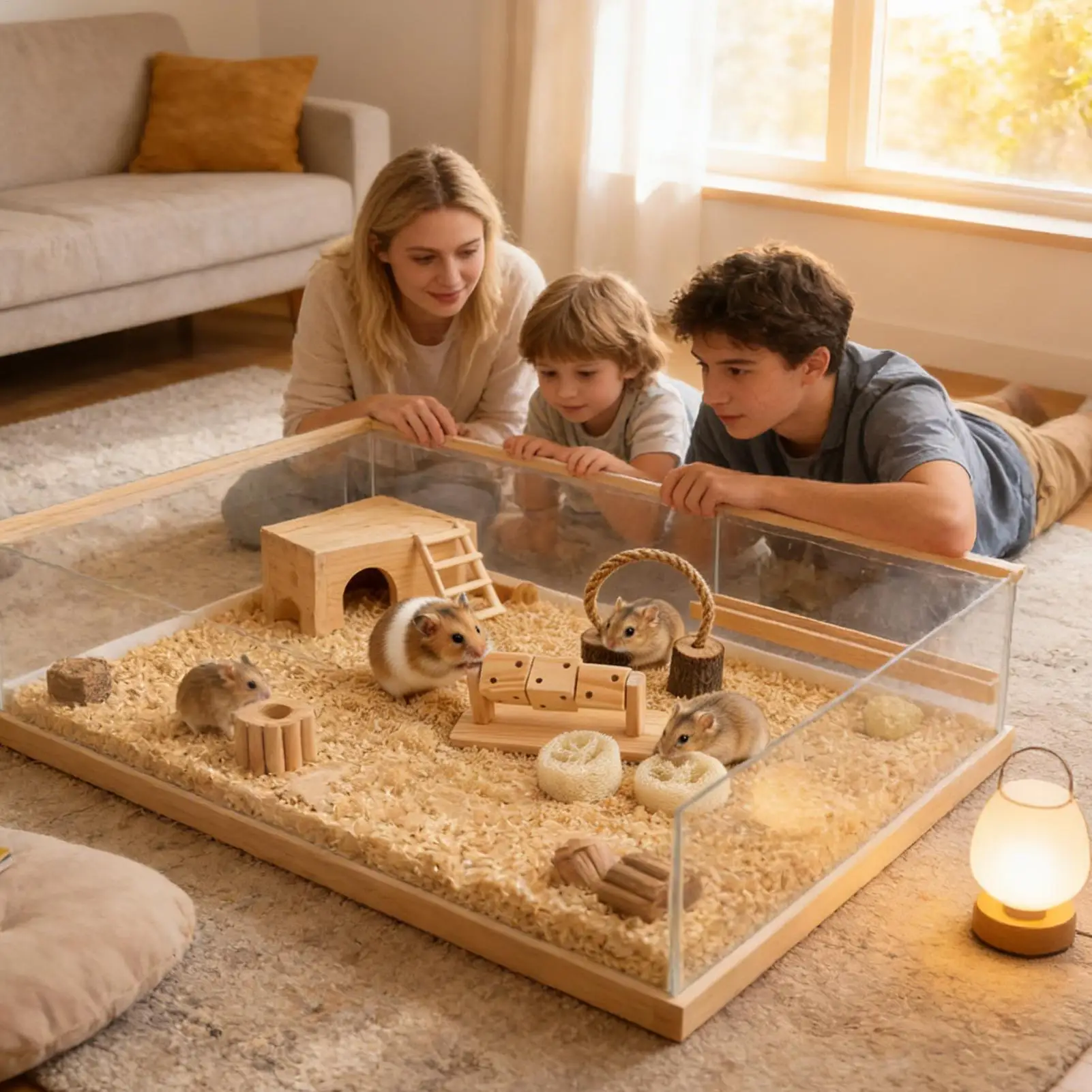 Small Animal Toys Wooden Enrichment Pet Supplies Hamster Foraging Chew Toy Set for Gerbil Mice 1005012597371235