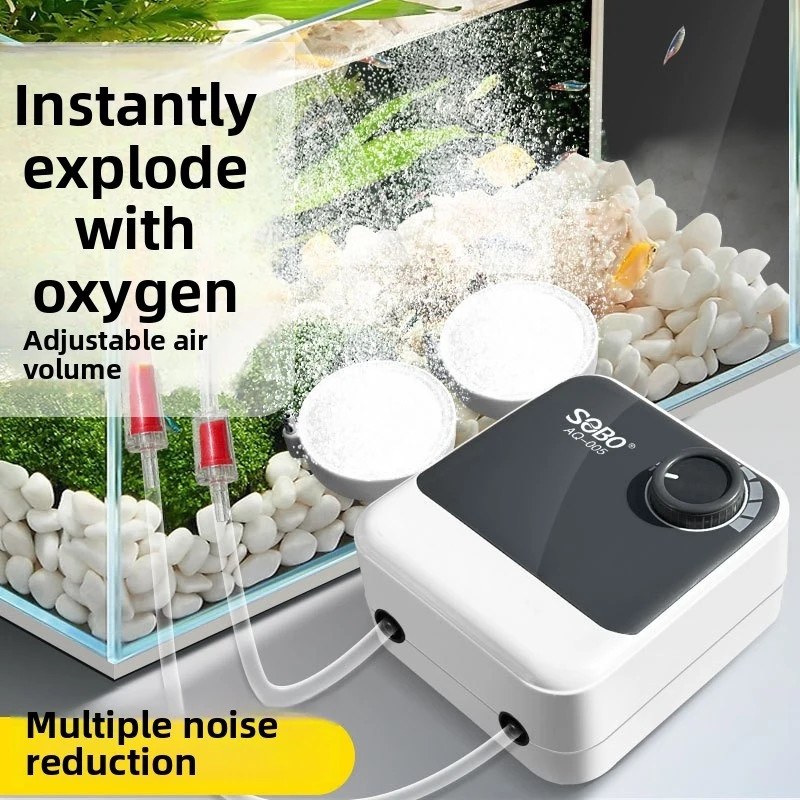 Ultra Quiet Aquarium Oxygen Pump – Powerful Mass Airflow with Precise Adjustment 1005012603421763