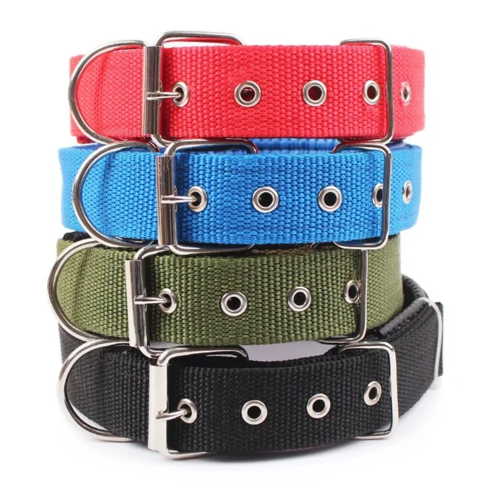 Solid Dog Collars Nylon Dog Collar for Small Medium Large Dogs Teddy Keji Pitbull Bulldog Beagle 1005012624870925