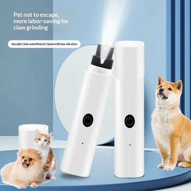 Electric Pet Nail Grinder for Dogs Cats, Quiet Claw Trimmer with LED Light & Safety Guard 1005012625306383