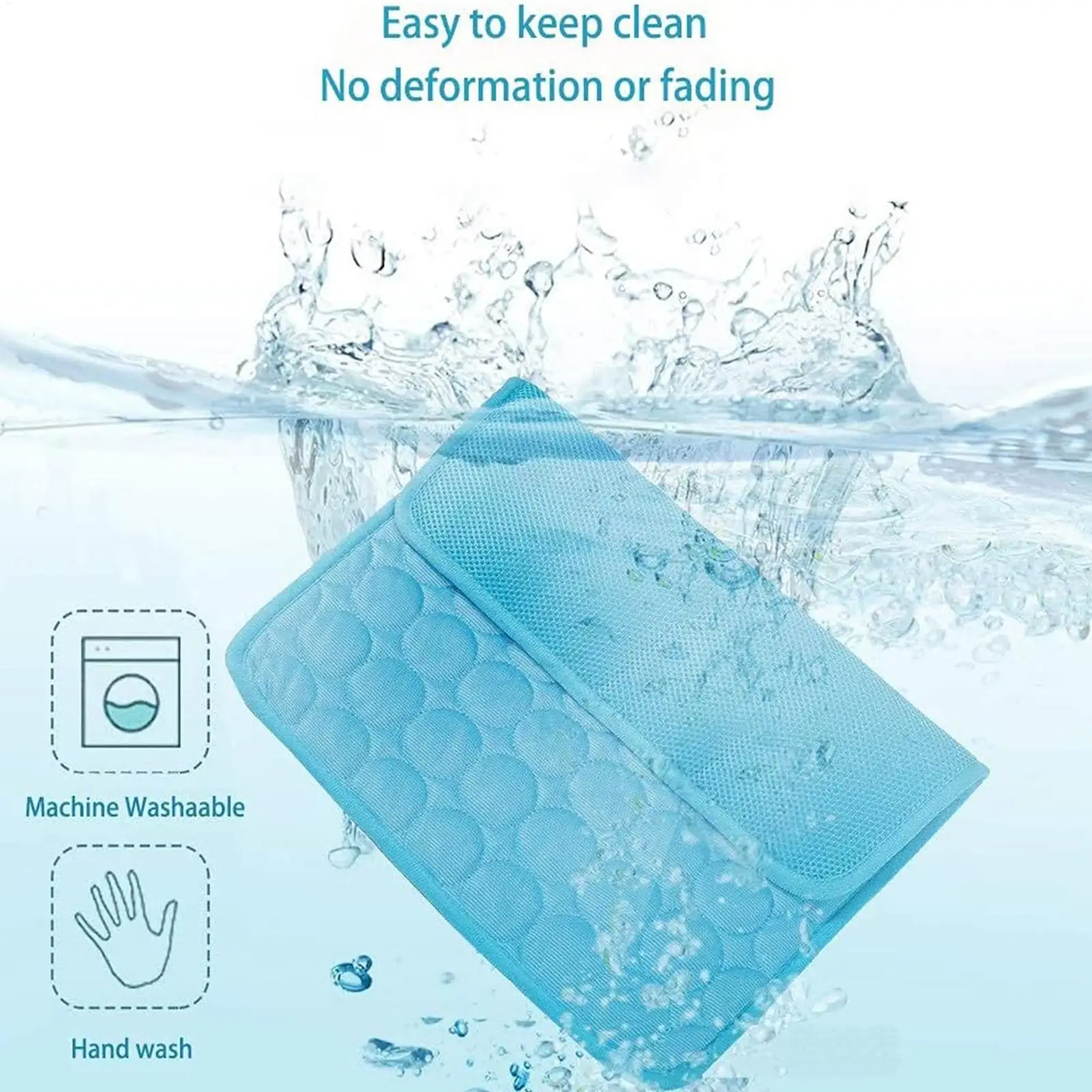Cooling Mat for Dogs Breathable Ice Rug Washable Foldable Extra Large Soft Dog Cooling Pad 1005012631947388