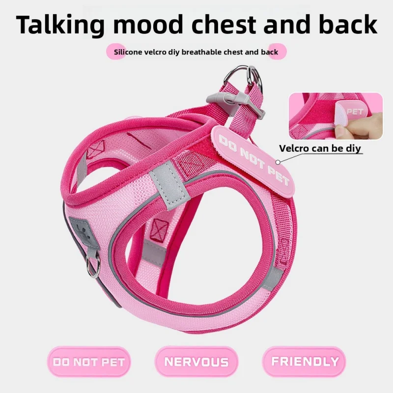 Dog Harness with Mood Patches–Reflective No-Pull Vest 1005012635286085