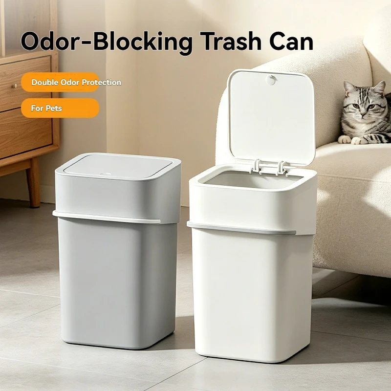 Layered Cat Litter Box for Handling Cat Waste, Cat Litter Box with Trash Can, Cat Litter Scoop 1005012648915943