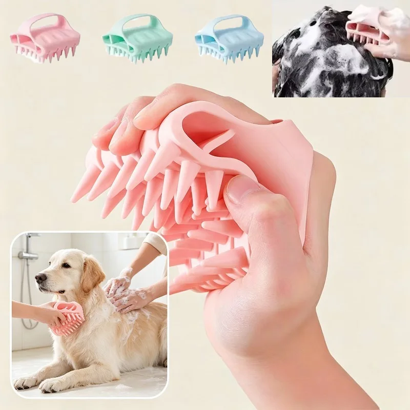 Pet Silicone Cleaning Shampoo Comb Scalp Massage Dog Shower Brush Cat Floating Hair Remover Dog 1005012671287910