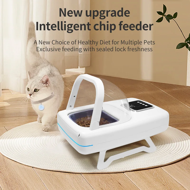 Pet Intelligent Feeder Chip Automatic Sensing Cat and Dog Timing Quantitative Dry and Wet Food 1005012681633582