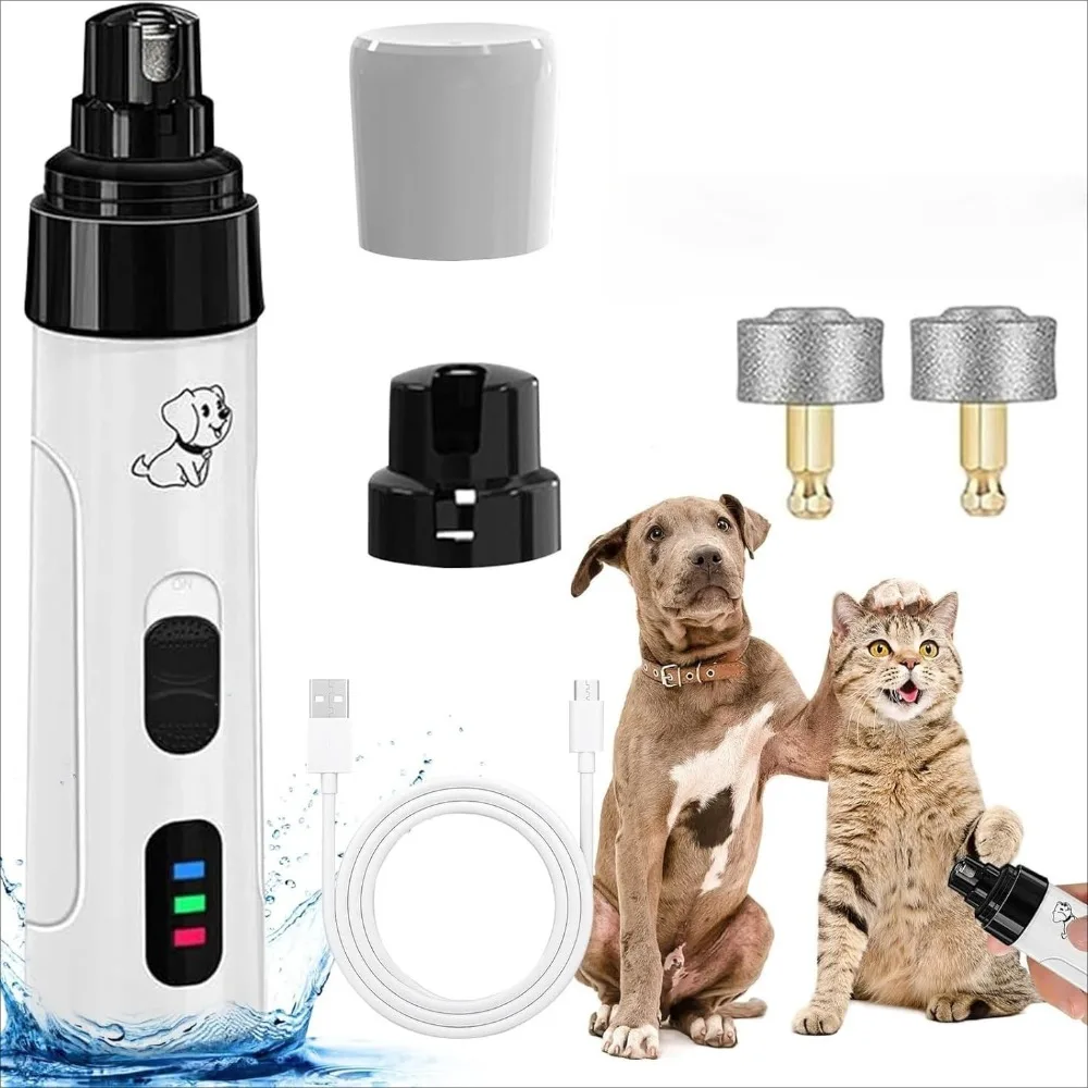 Pet Dog Cat Nail Grinders USB Charging Rechargeable Pet Nail Clippers LED Quiet Electric Pet Paws 1005012684275452
