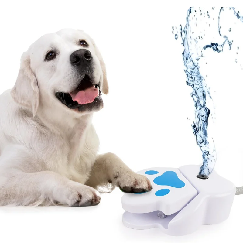 Pawisesummer Outdoor Dog Water Fountain Pet Foot-Pedal Fountain Dog Garden Water Sprinkler Toy 1005012688865478
