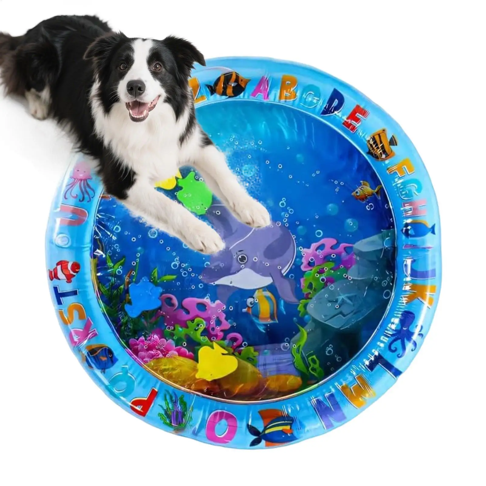 dog Play Mat Interactive Cooling Sensory Cooling dog Water Sensory Mat for Puppy Kitten Indoor 1005012692821354