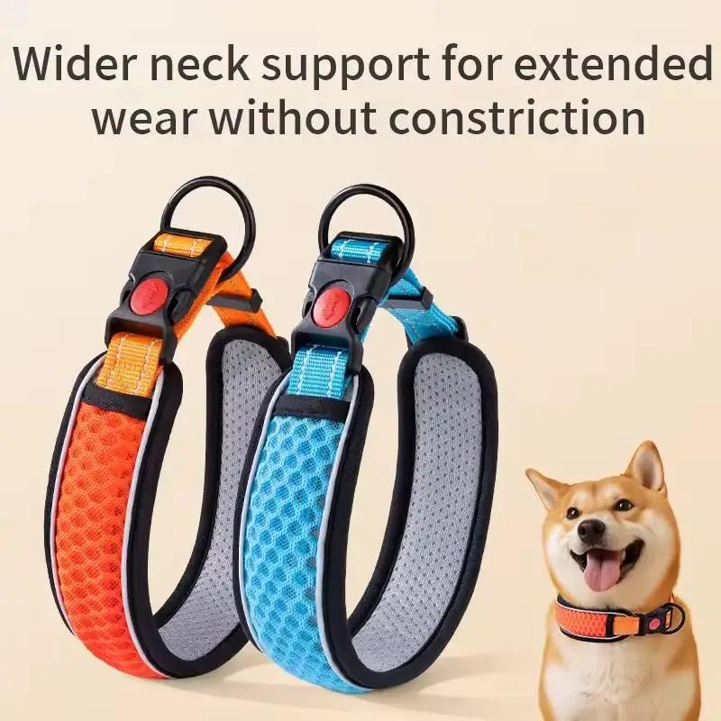 Dog Collar, Adjustable Soft Pet Collar with Escape-Proof Locking Buckle 1005012699807945