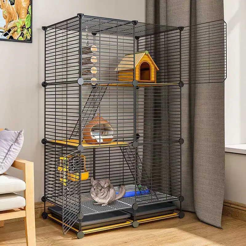 Large Three-Layer Squirrel Cage Villa for Chinchilla and Other Small Pets Secure Enclosure 1005012703390324