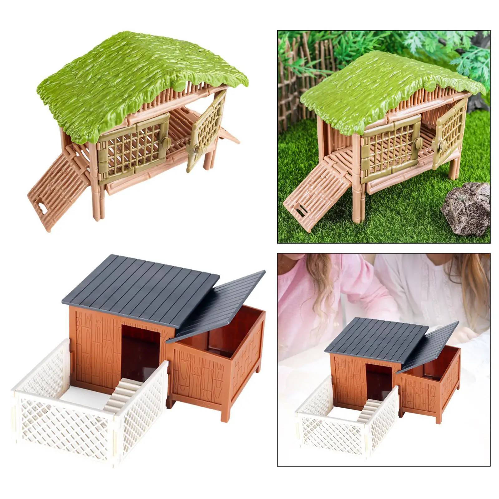 Chicken Cage Toy, Farm Landscape Model Ornaments, Micro Landscape Farmhouse Toy 1005012708012931
