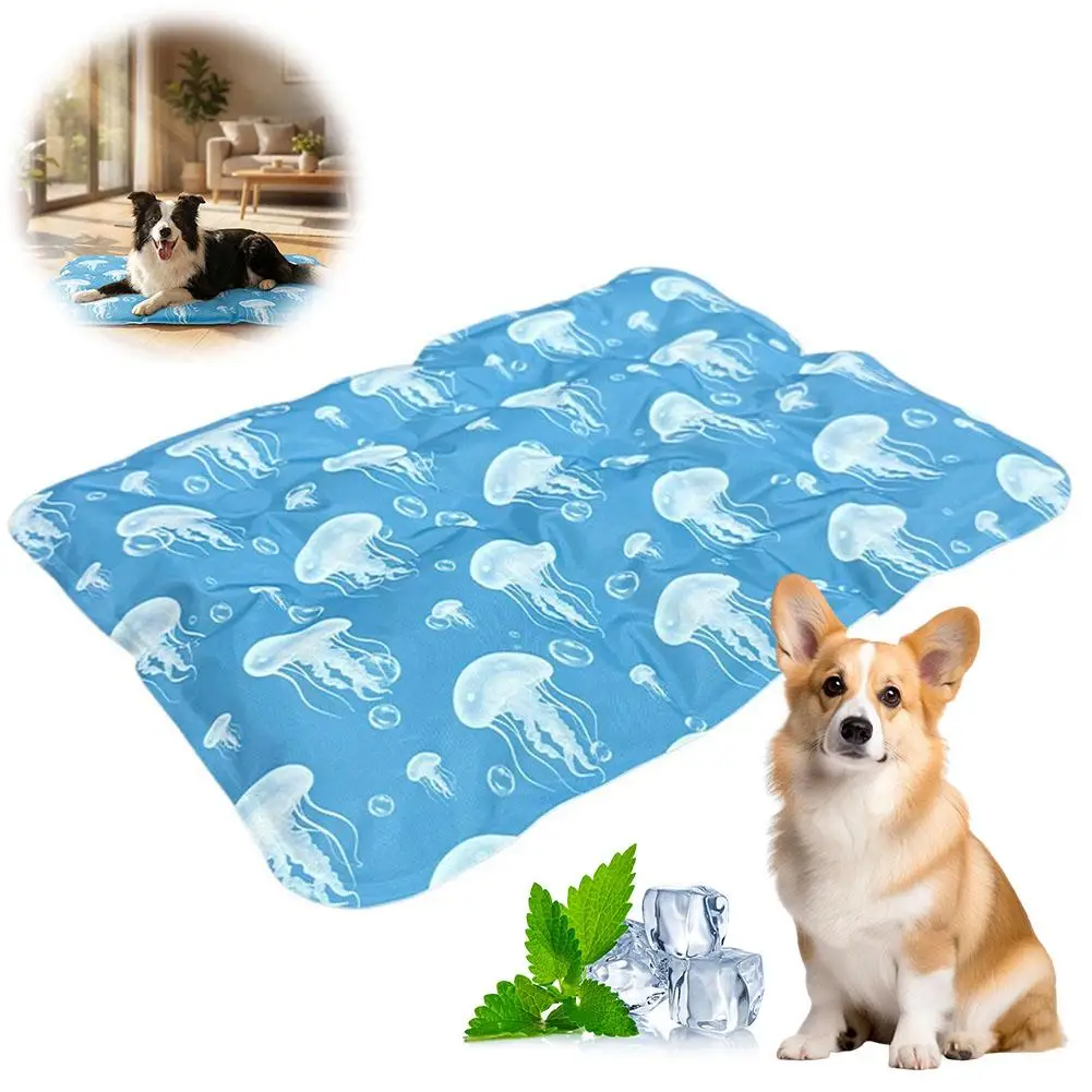 Dog Cooling Mat 4 Sizes Pet Self Cooling Gel Mat with Anti-Slip Bottom 1005012718903953