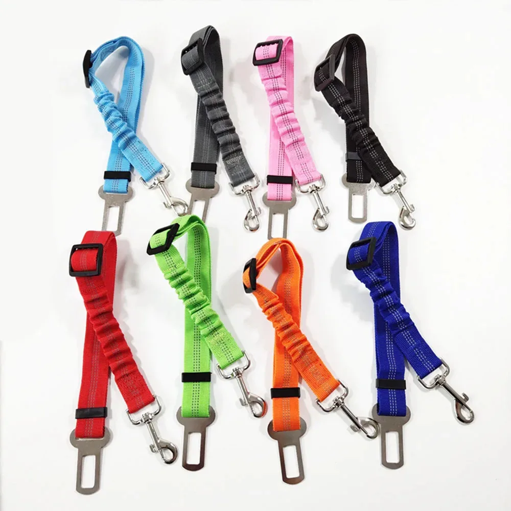 Dog Seat Belt for Small Medium Dogs, Reflective Adjustable Retractable Nylon Car Pet Seat Belt 1005012723368439