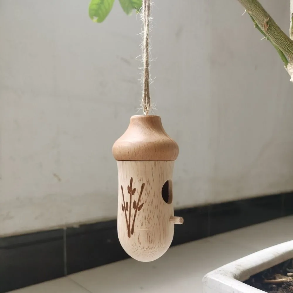 Birdcage Wooden Hummingbird House Mini Handmade Hanging Bird Easy Install Weather-Resistant Pet 1005012729018248