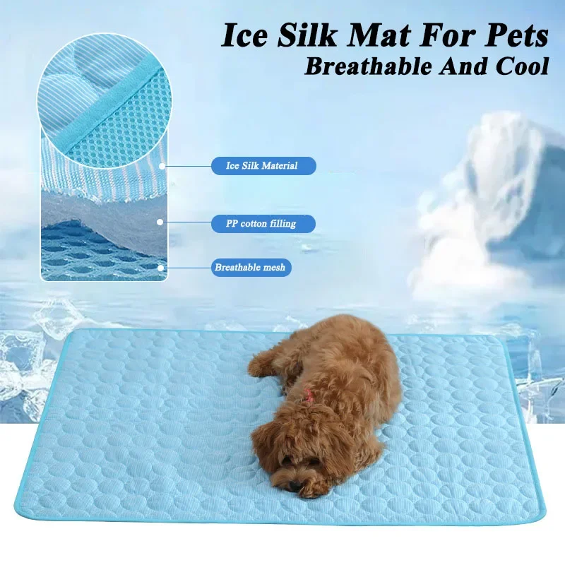 Dog Cooling Mat Summer Pad Pet Mat Bed for Dogs Cat Blanket Sofa Breathable Summer Washable Pet 1005012730423260