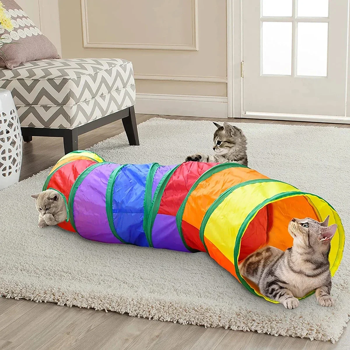Cat Tunnel Tube Foldable Toys Kitty Training Interactive Fun Toy Bored for Puppy Kitten Pet 1005012769886784