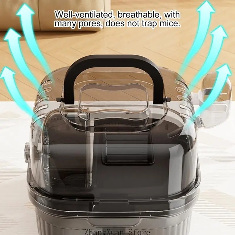Handheld Hamster Habitat Travel Cage with Clear View Design and Stable Construction for Indoor 1005012794744197