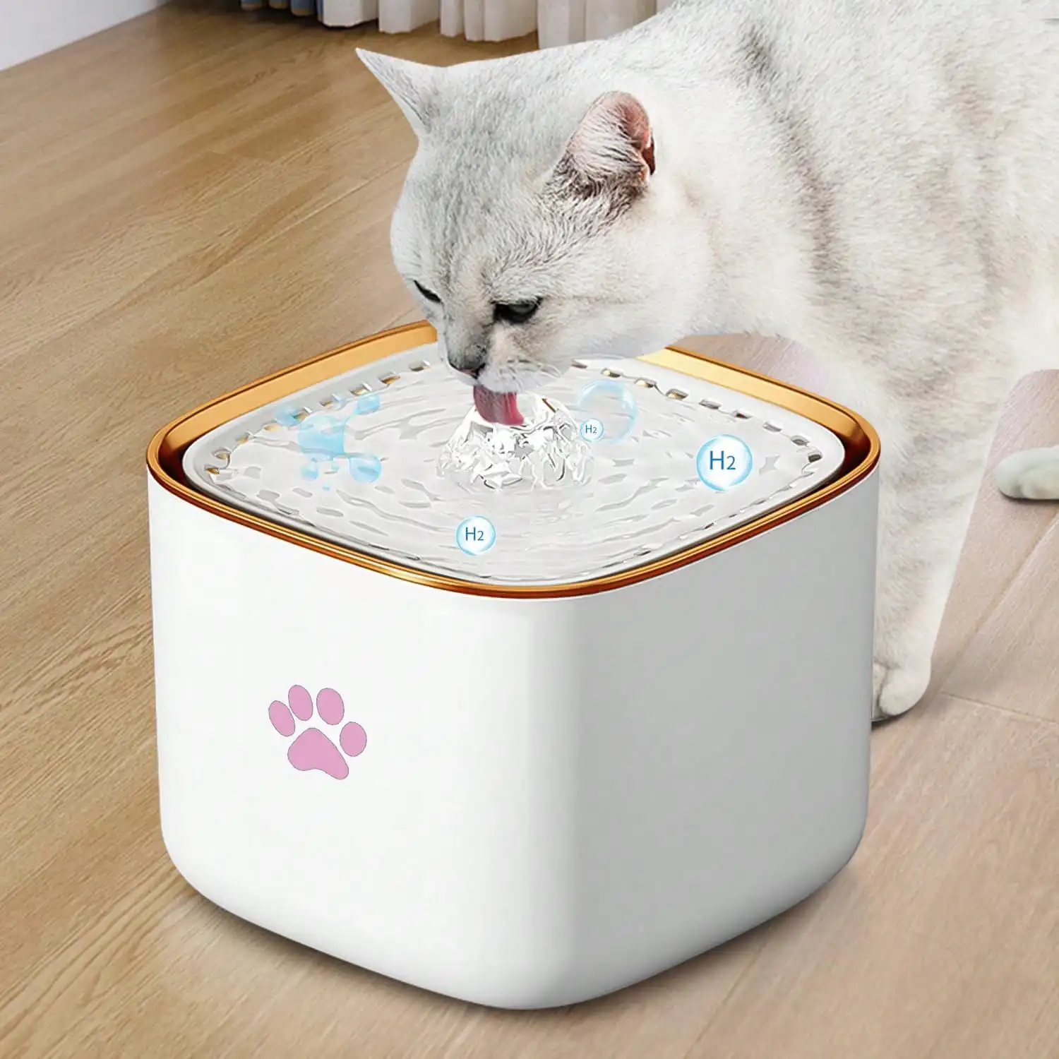 3L/101.45oz Pet Water Fountain, Suitable for Cats and Dogs, with Automatic Fountain and Filter 1005012813082964