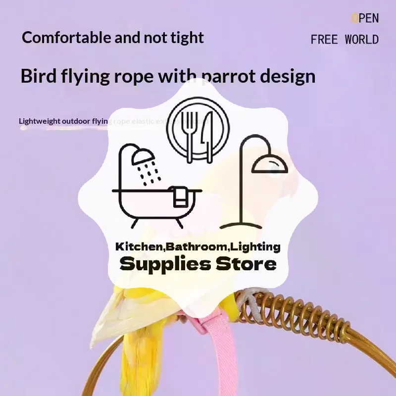 Parrot Flying Harness Leash Suit Pet Bird Outdoor Flight Training Rope Cockatiel Supplies Macaw 1005012830050220