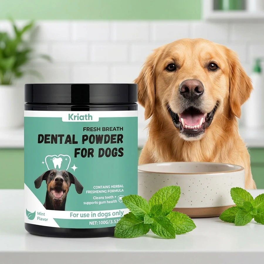 Dog Dental Powder Breath Freshener Plaque Tartar Clean Care Probiotics for Pet Intestinal Digestive 1005012831659196