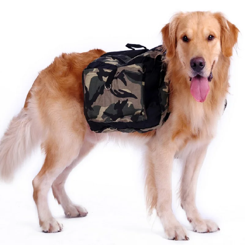 Outdoor Large Dog Bag Carrier Backpack Saddle Bags Camouflage Big Travel Carriers for Hiking 32356606256