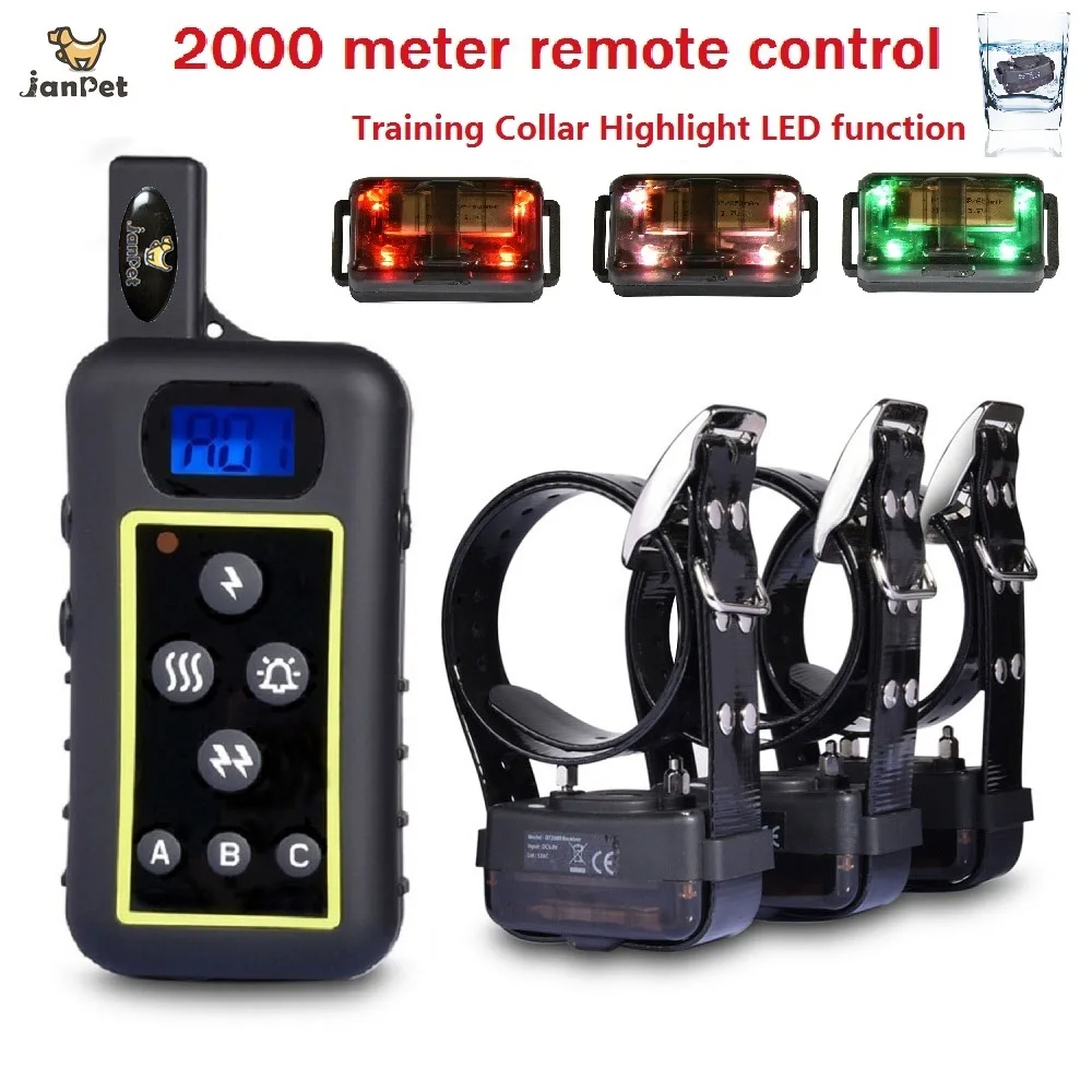 Janpet Shock Collars for Dog Hunting Training Remote Control 2000M Waterproof Electronic Collar All 32610103189