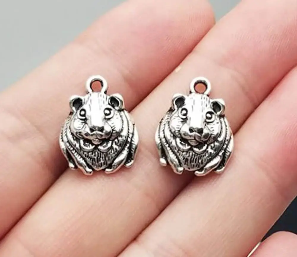 20pcs/lot--14x18mm Antique Silver Plated Guinea Pig Charms Animals Wild Pendants DIY Supplies 32762262054