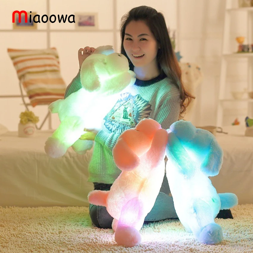 50cm Colorful Glowing Dogs Luminous Plush Children Toys for Girl Baby Kids Toy Dogs Lovely (1pc) 32832452565