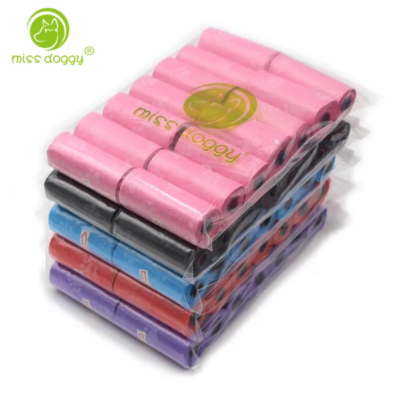 Paw Printed Dog Poop Bags, Clean Up Shit, Pet Waste Garbage Bags, Outdoor Carrier Holder 32836885411