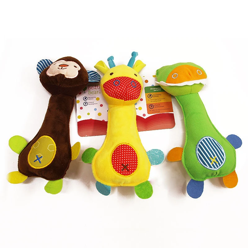 New Party Gifts Dog Toys Pet Puppy Chew Squeaker Squeaky Plush Sound Cartoon Dinosaur/Deer/Monkey 32855097227