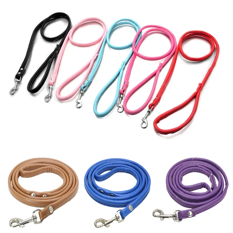 PU Leather Dog Leash Chain Leads Rope Pet Cat Traction Hook Buckle for Small Animal Collar Harness 32863471920