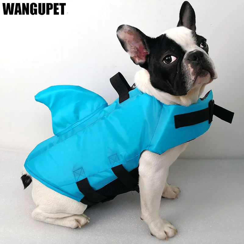 Shark Dog Life Jacket Safety Clothes Pet Life Vest Summer Dog Swimming Clothing French Bulldog Fin 32869579828