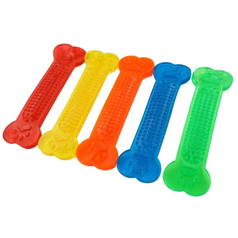 Chew Dog Toys Pet Toys for Dogs Cats Bone Grinding Bite Health Teeth Cleaning Stick Silicone Rubber 32879616426